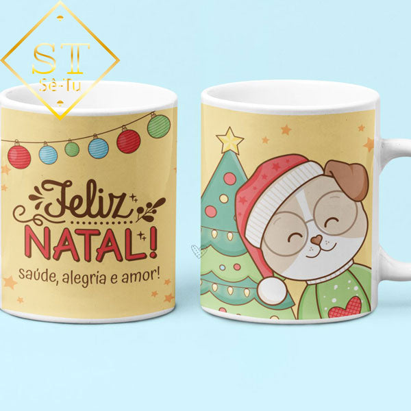 Caneca Cão de Natal - Sê-Tu
